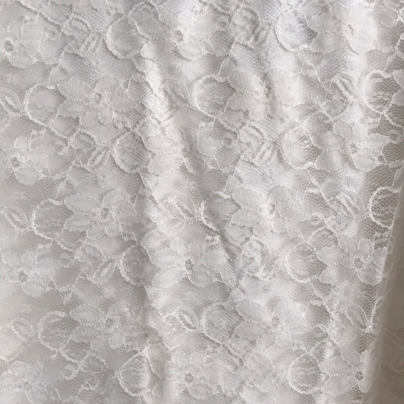 H&M Pull-On Comfy Cute Ivory Lace Skirt w/ Elastic Waist and Lining - Excellent - Picture 2 of 5